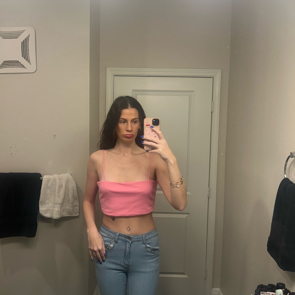 Pink Women's Crop Top